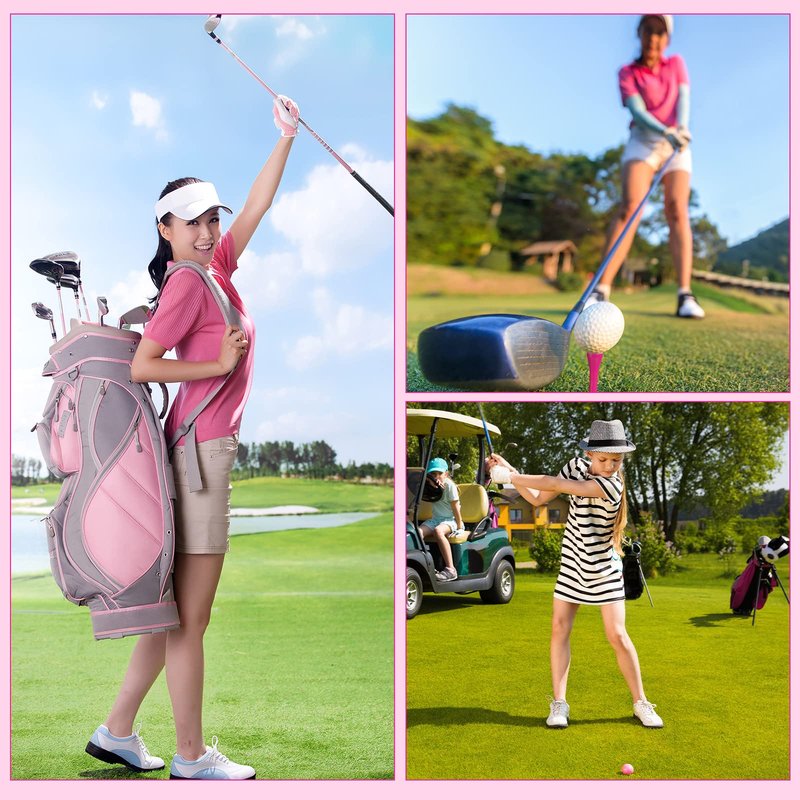 Jenaai 200 Pcs Golf Tees Bamboo Golf Tees Professional Golf Tees Bulk for Women Golf Club Accessories(2-3/4 Inch,Pink)