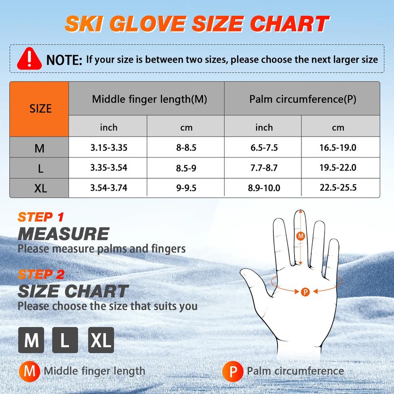 Heated Gloves 5V 5000mAh Electric Hand Warmers with Touch Screen Non-Slip Adjustable Wrist Design for Skiing Hiking