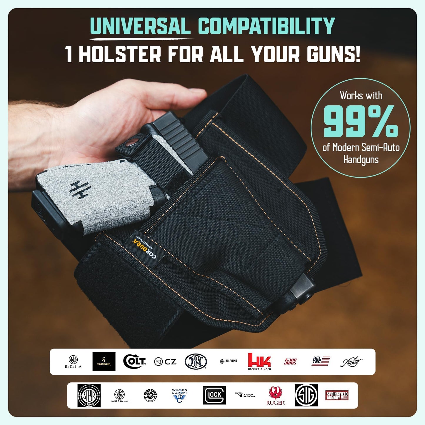 VNSH Lite Belly Band Holster – Comfortable, Lightweight & Discreet | Fits Glock, S&W & More