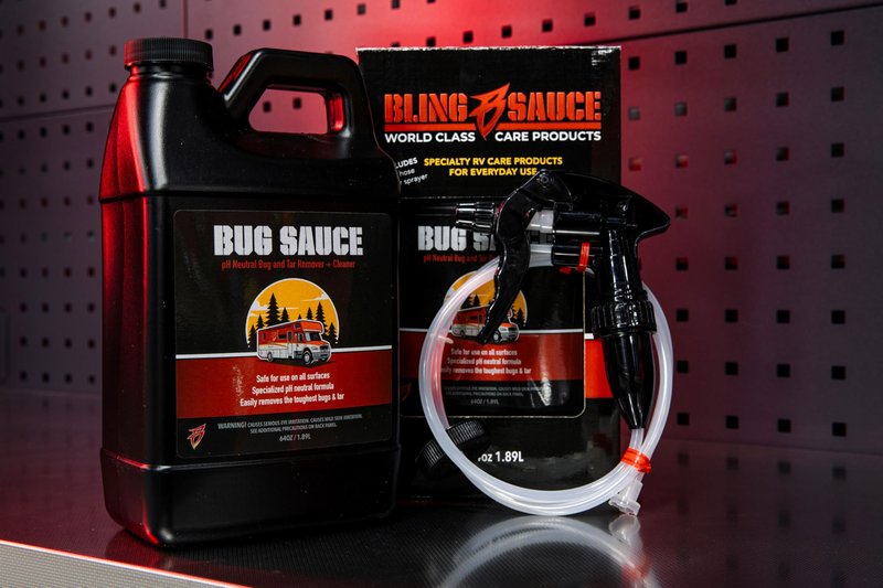 Bling Sauce Bug Sauce, pH Neutral Bug and Tar Remover Plus Cleaner for RVs, 64 oz.