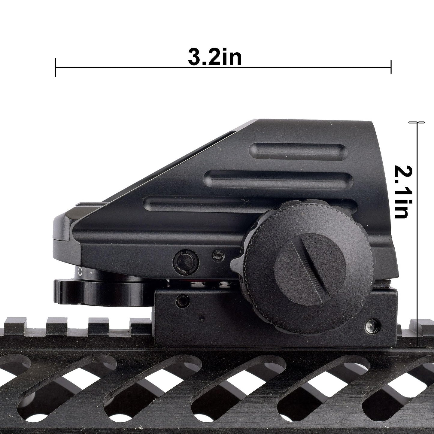 WIPBOTEN Red Green Reflex Rifle Scope Dot Sight with 4 Different Reticle Black