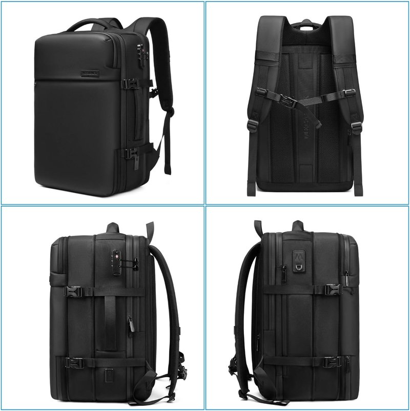 Vacuum Travel Backpack - 70L Expandable Air Backpack with Pump | TSA Lock, USB Charging, Waterproof