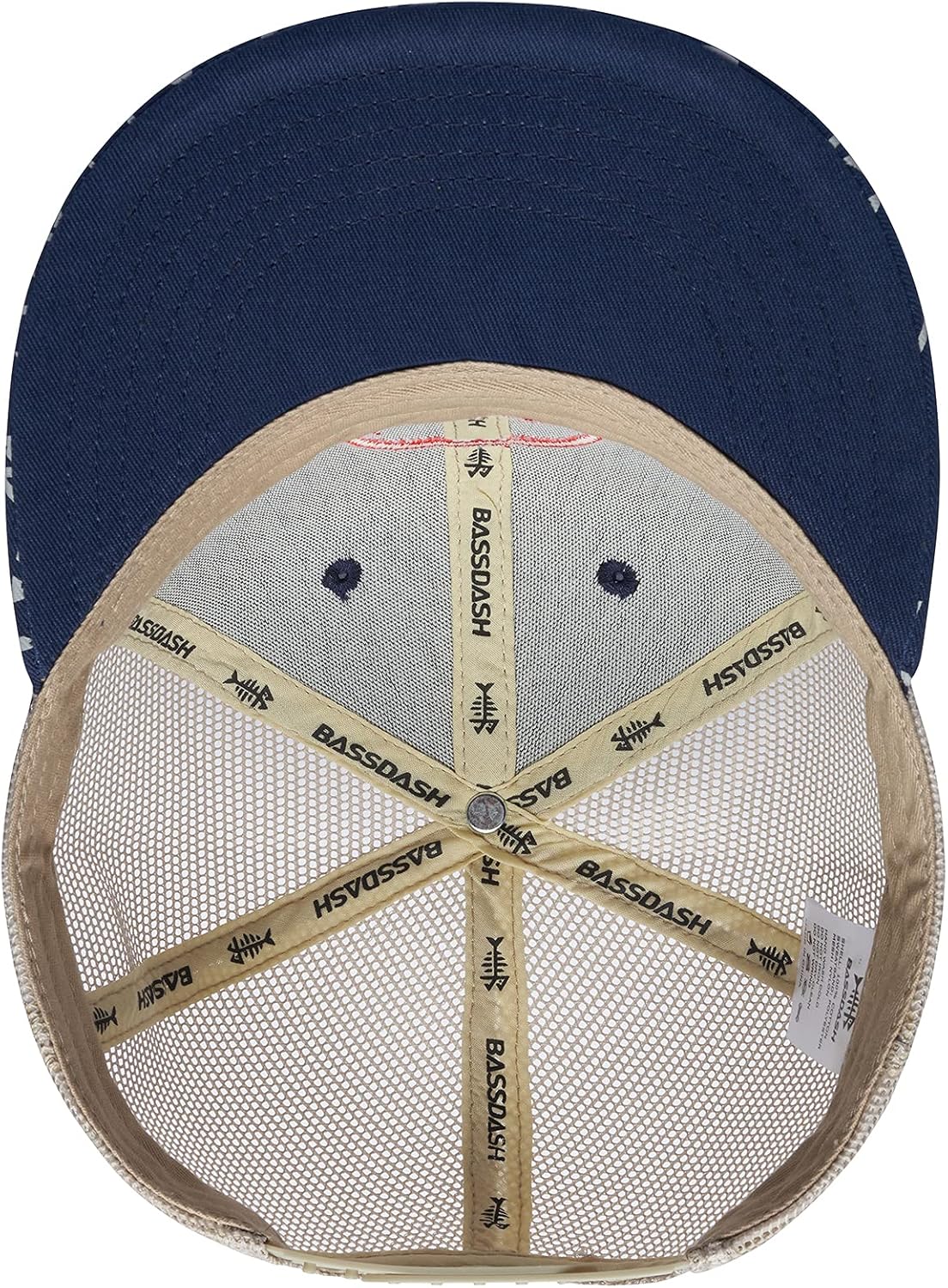 BASSDASH Flat Brim Trucker Cap - Adjustable Snapback Hat for Men & Women | Mesh Back Design