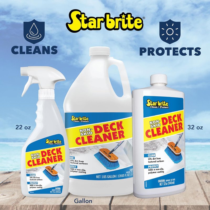 STAR BRITE Non-Skid Deck Cleaner - Ultimate Boat Deck Wash for Fiberglass, Vinyl & Metal Surfaces | Protects Against Stains & UV