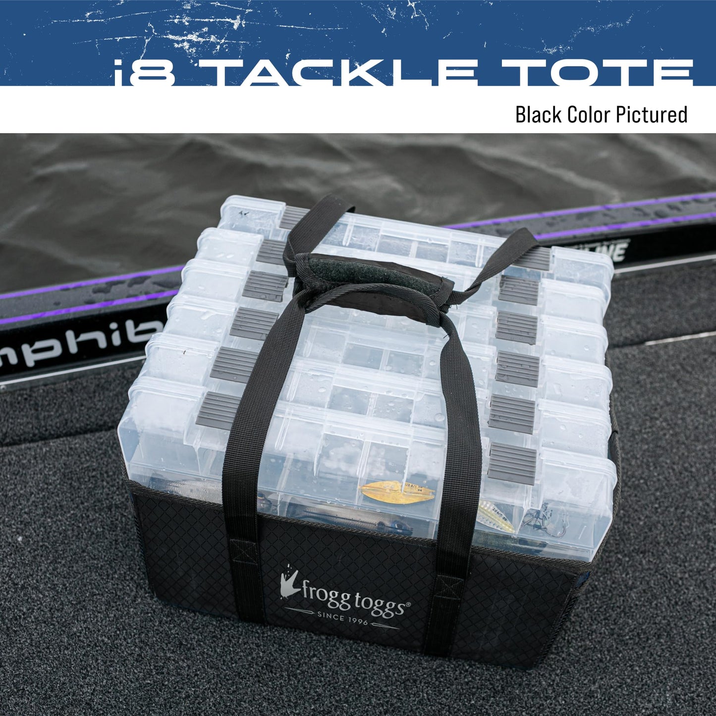 FROGG TOGGS Fishing Tray Tote, Secures Organizes and Protects Tackle Trays, Blue, OS