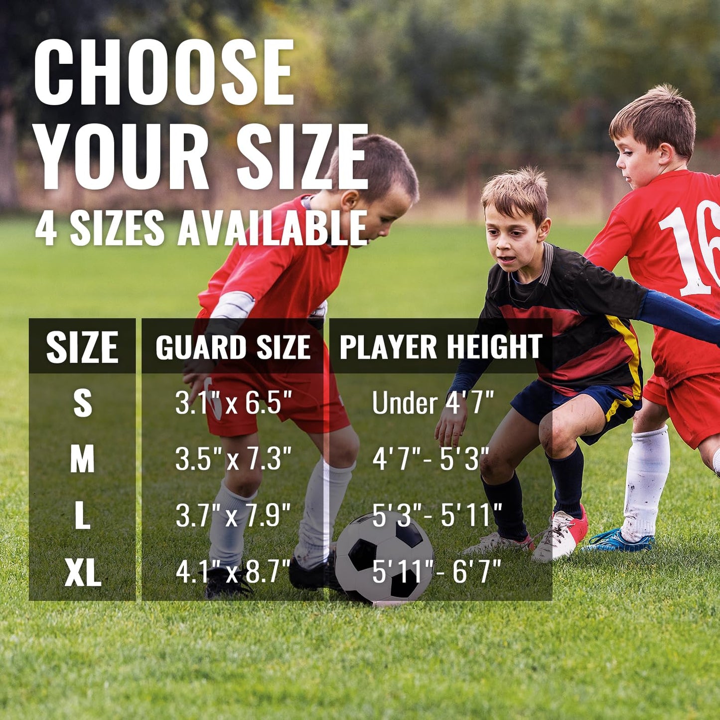 Soccer Shin Guards for Boys incl. Sleeves with Optimized Insert Pocket