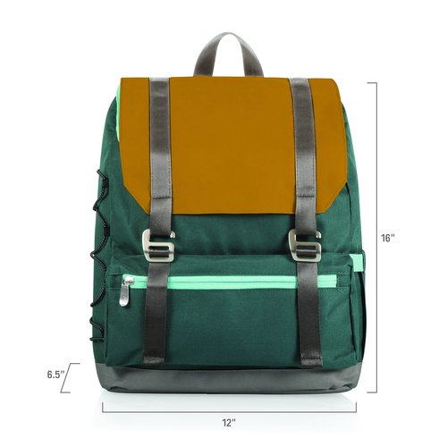 PICNIC TIME OTG Traverse Backpack Cooler, Soft Cooler Backpack, Hiking Backpack, (Mustard)