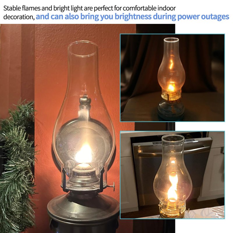 Hurricane Lamp & Oil Lamp Chimney Replacement Shade – Round Base Clear Glass, 3-Inch Diameter, Fits Most Kerosene Globes (1 Pack) 