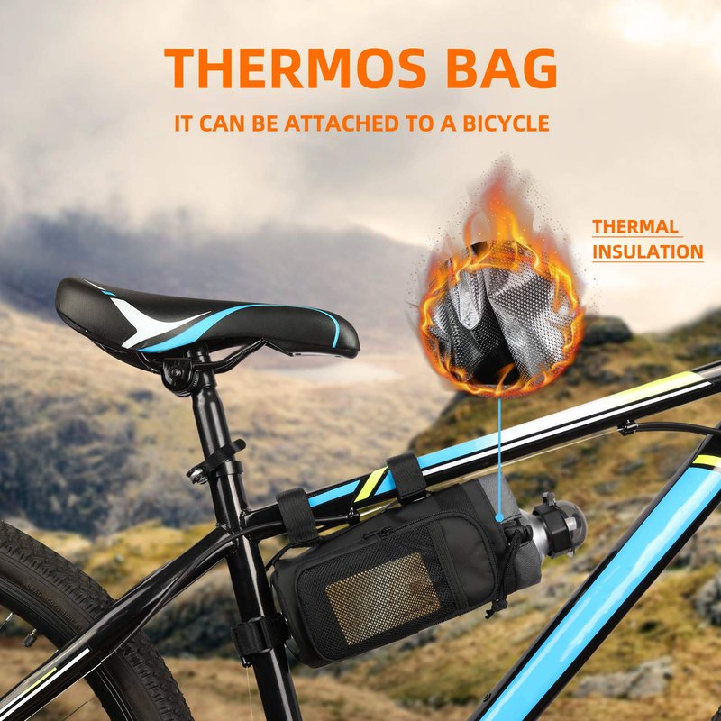VENFOREST Bike Handlebar Bag Lightweight Waterproof Front Frame Storage Top Tube Bikes Pouch Large-Capacity Front Pack for Road Mountain Bicycle Outdoor Cycling Travel