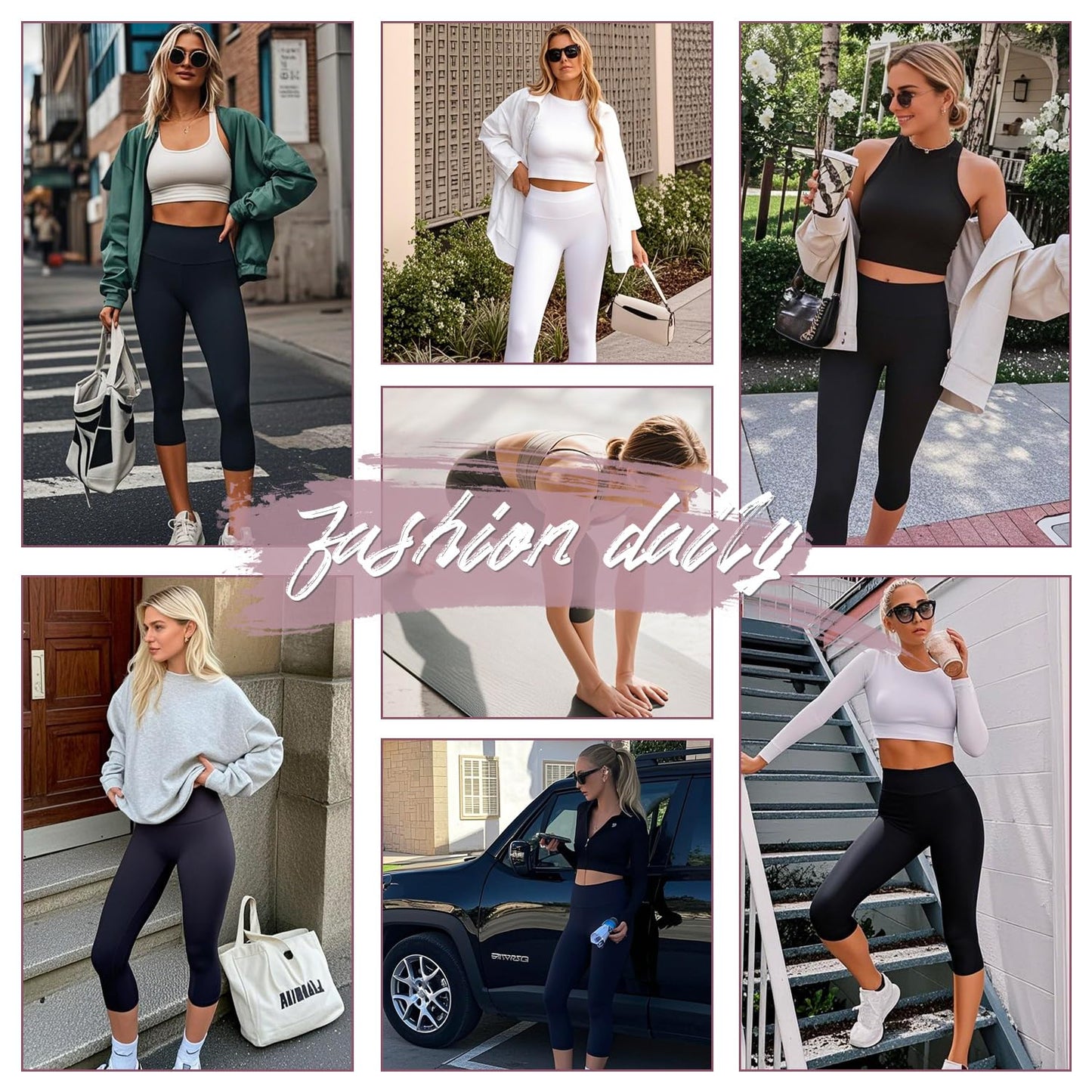 Laite Hebe High Waisted Leggings for Women - Capri Buttery Soft Yoga Pants for Workout Athletic Grey