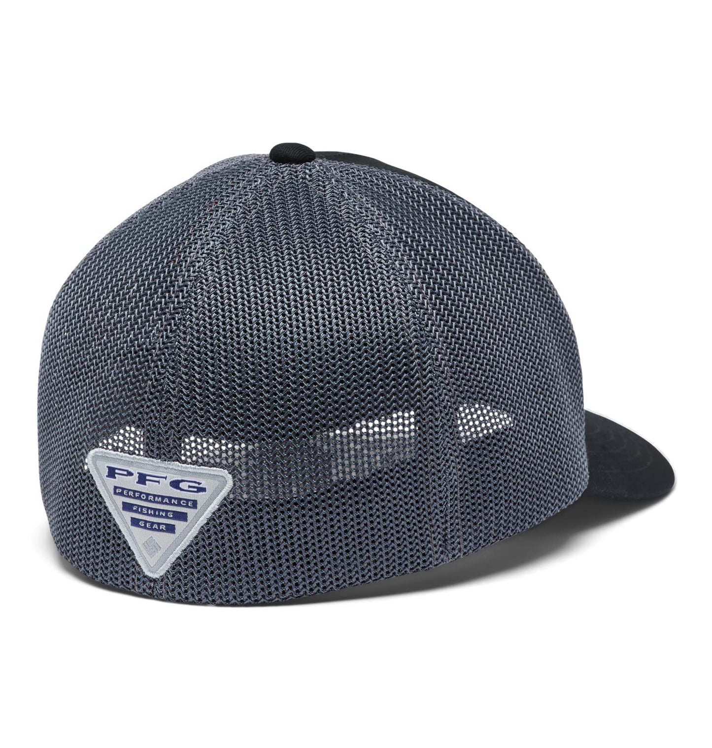 Columbia Unisex PFG Fish Flag Mesh Ball Cap-High Crown, Black/Graphite, XX-Large