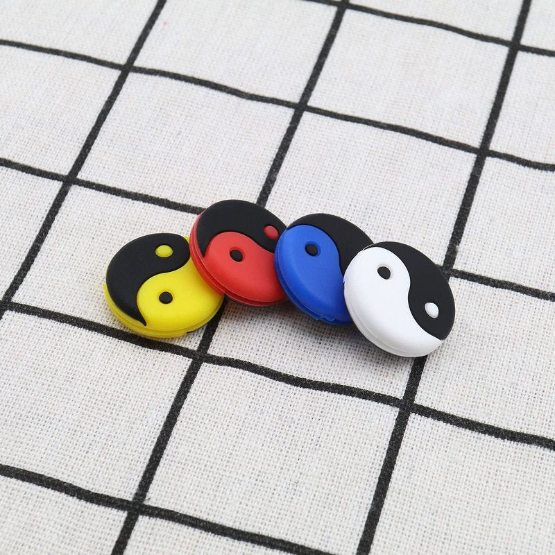 SING F LTD 20PCS Tennis Racket Shock Absorbers Traditional Chinese Tai Chi Yin Yang Pattern Silicone Vibration Dampeners for Tennis Player Sports Enthusiast
