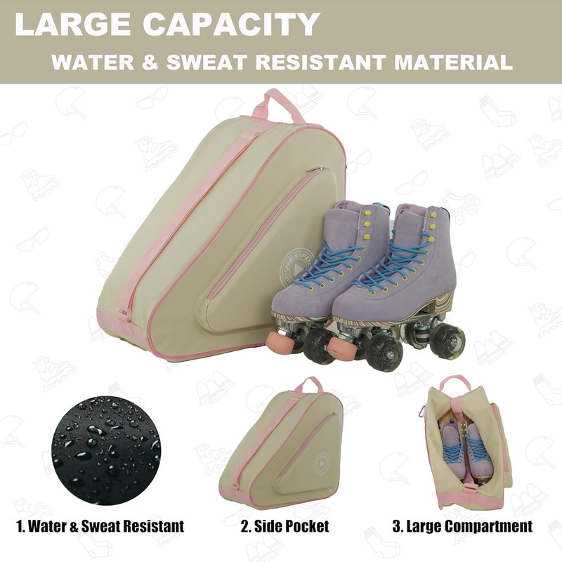 Skate Bag for Ice, Inline, Roller & Quad Skates - Durable & Stylish | Kids & Adults