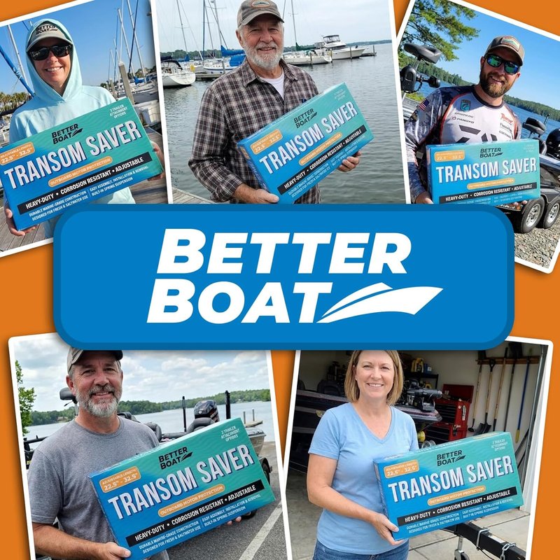 Adjustable Transom Saver for Outboard Motors - Durable Rubber Motor Support | Perfect for Trailering