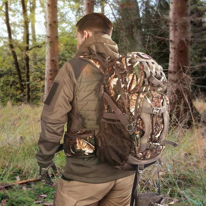 Camo Hunting Backpack - Water-Resistant Large Capacity Bow Pack | Stealth Reed Camo
