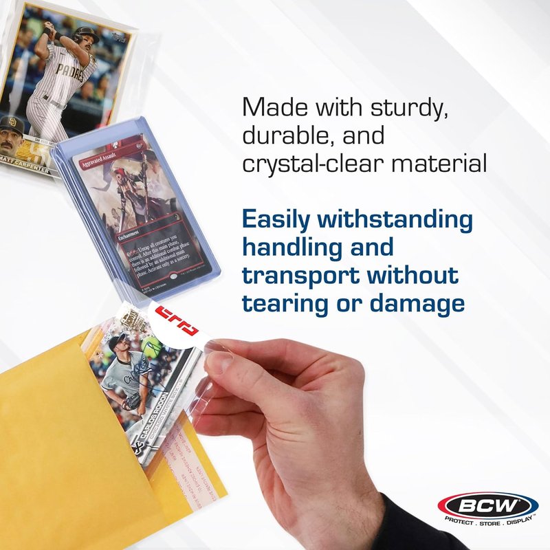 BCW Resealable Team Set Bags - 200 Count | Acid-Free Trading Card Holders for 35 Loose Cards or 5 Standard Toploaders
