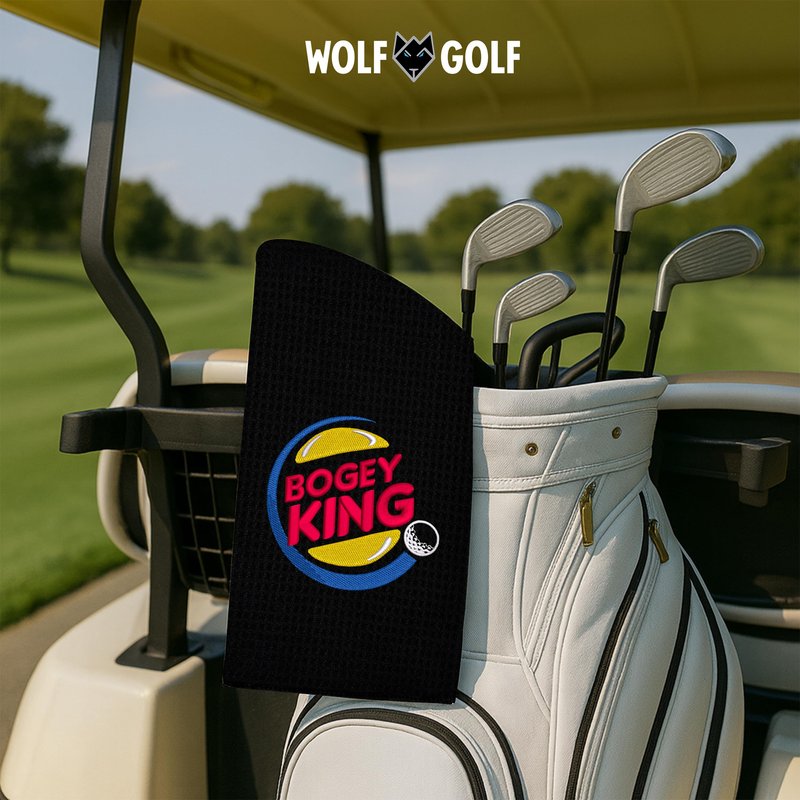 Wolf Golf Towels Bogey King Golf Towel | Embroidered in USA | Golf Accessories for Men or Women