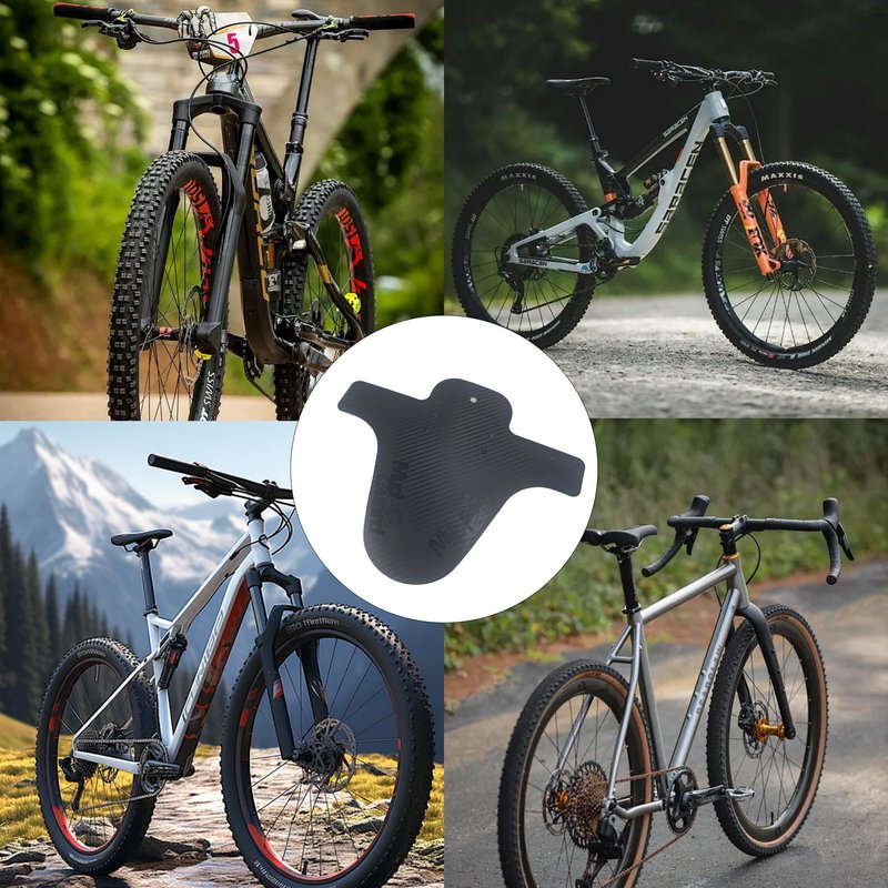 Runseaway 2Pcs Mountain Bike Fenders Front Rear Mudguard Set Compatible 26" 27.5" 29" Fat Tire MTB Mud Guards Adjustable Bicycle Frame Protection (Black)