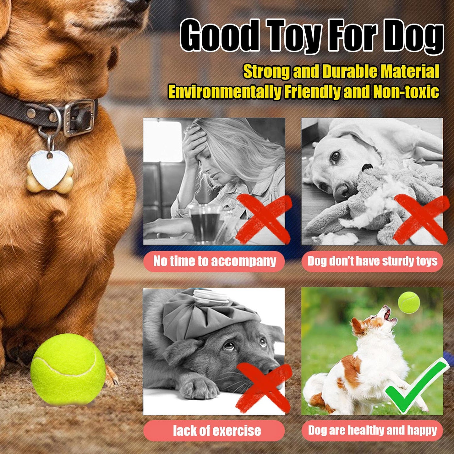 GKK Tennis Balls, 12 Pack Pressurized High Bounce Yellow Felt Training Balls, Durable Wear-Resistant for Practice, Tutors, Beginners, Dogs - Includes Reusable PVC Bag