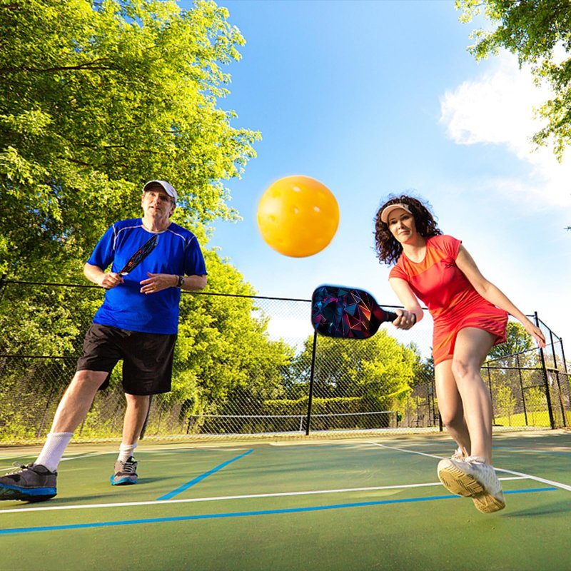 YULISKY Pickleball Paddles, Fiberglass Surface Pickleball Set of 2, Lightweight Pickleball Rackets, with 4 Balls, 2 Cooling Towels & 1 Carrying Case, Pickle Ball Paddle Set for Indoor Outdoor
