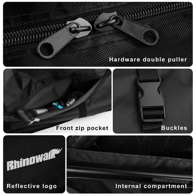 Rhinowalk Folding Bike Bag - Waterproof Bicycle Travel Case Outdoors Bike 26 to 27.5 inch Transport Bag for Cars Train Air Travel