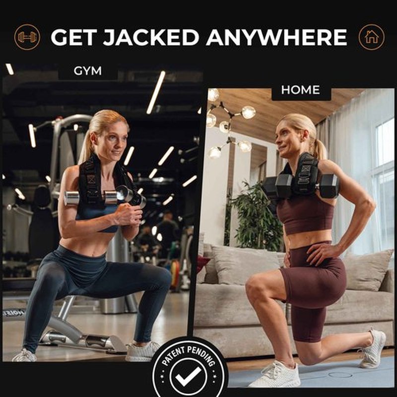 JAB Premium Hip Thrust Belt for Dumbbells & Kettlebells (Patent-Pending) Booty Belt - Strengthen Glutes & Hamstrings - Heavy Duty, Comfortable & Slip Resistant
