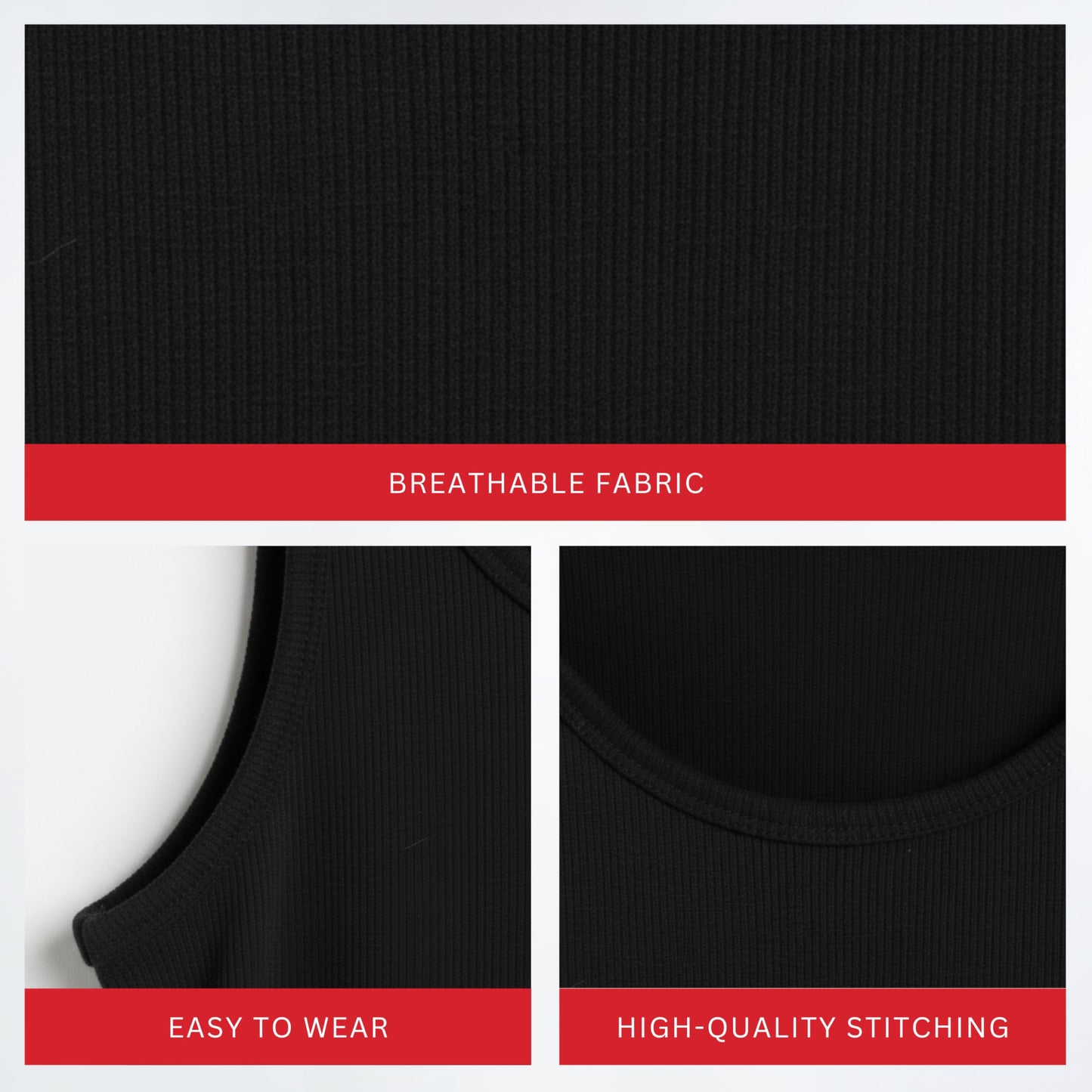 Ekkovision Lifestyle Beaters, Tank Tops, Cotton Spandex, Black, M