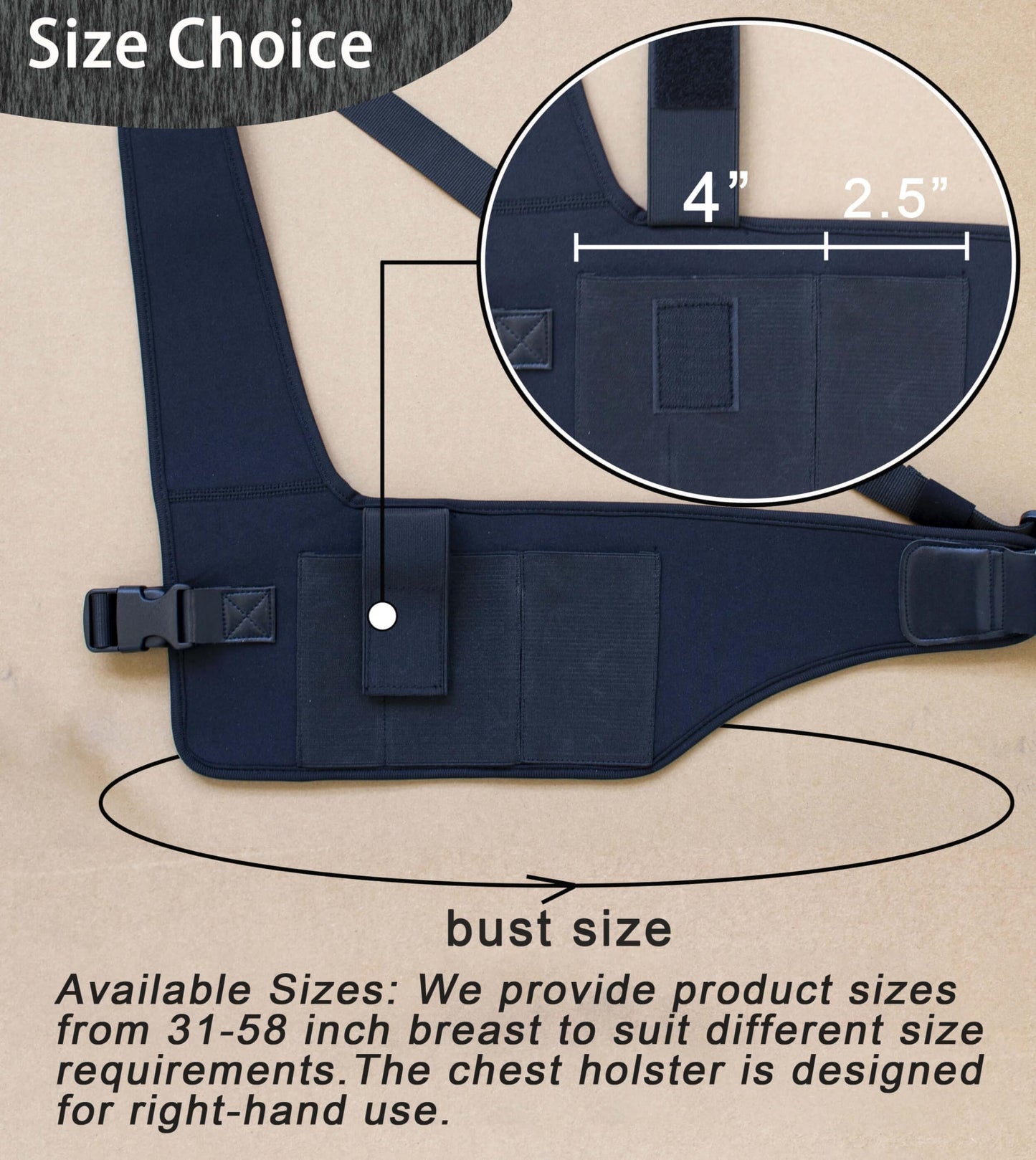 HOGIKUO Shoulder Holsters for Concealed Carry,Universal Gun Holster for Men,Chest Holster fits Ruger,Bersa,Glock,Sig Sauer,Smith and Wesson,Taurus Judge,Walther and More