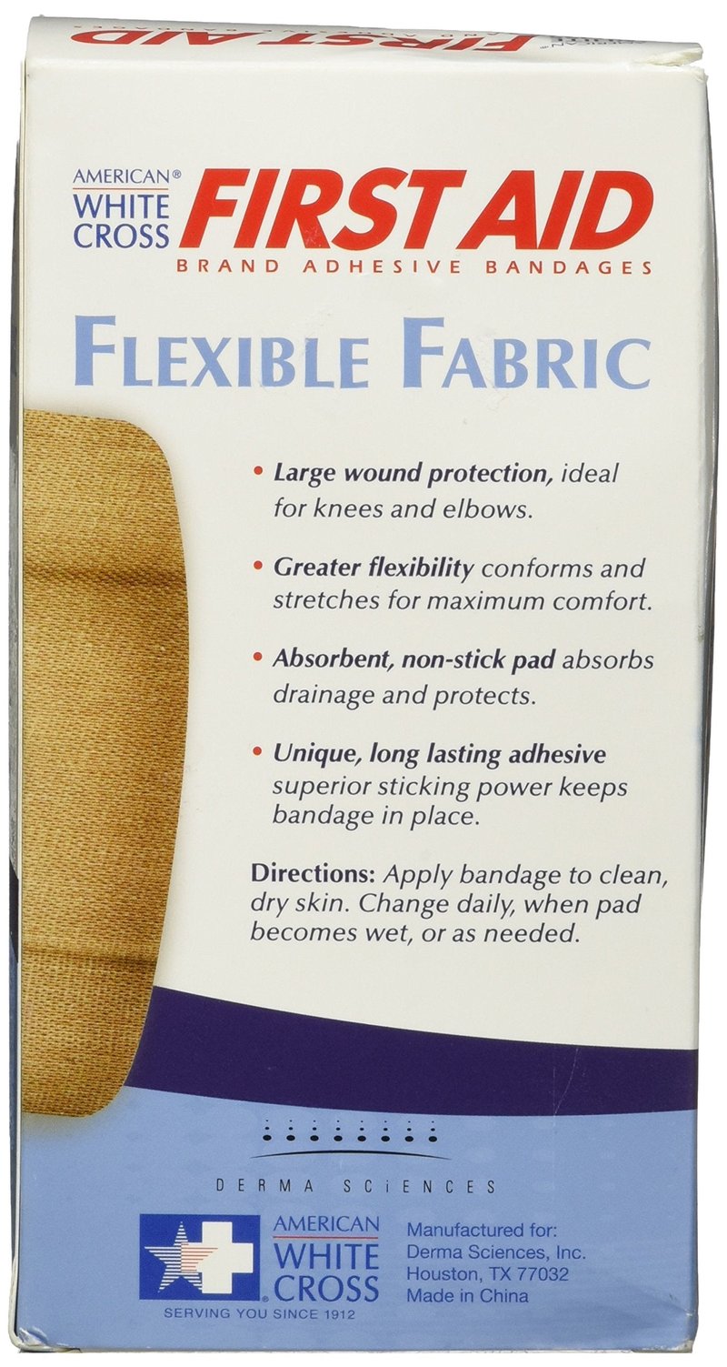 American White Cross Fabric Bandage X-Large 2"x4" 50 Pack