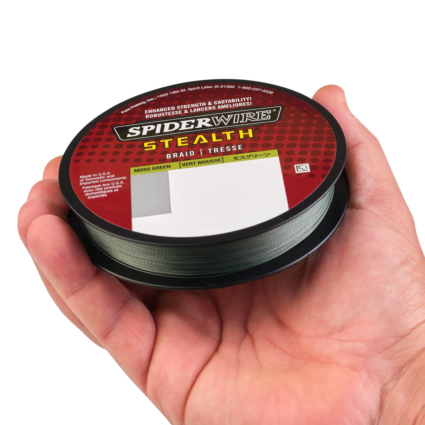 SpiderWire Stealth® Superline, Moss Green, 20lb | 9kg, 300yd | 274m Braided Fishing Line, Suitable for Freshwater and Saltwater Environments