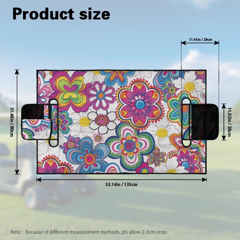 Flower Golf Cart Accessories for Men Women Golf Cart Seat Covers Anti Dust Golf Cart Protector Breathable Golf Cart Seat Cushion Cover Keep Your Cart Clean