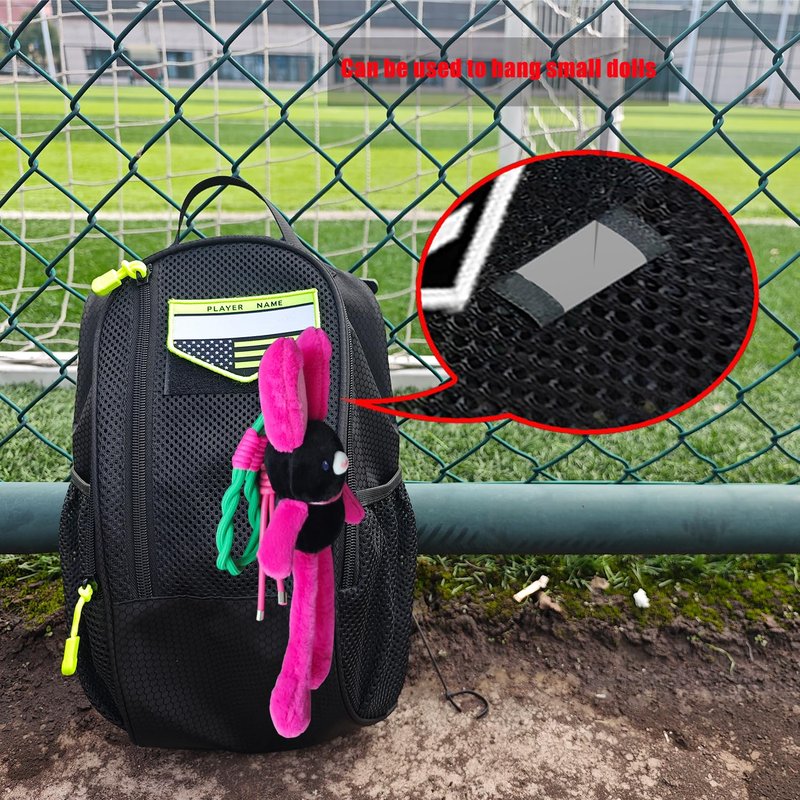 yoson.k Sports Soccer Shoe Gloves Carring Zipped Bag with Patches (1, Black)