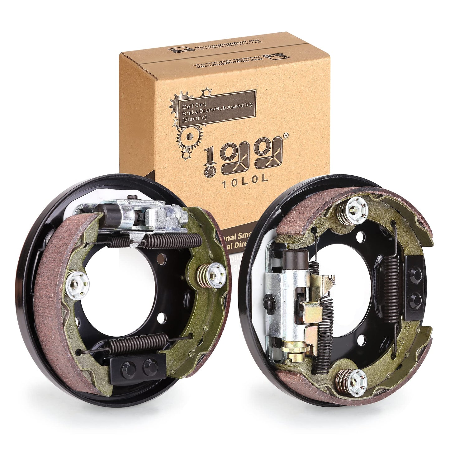 10L0L Golf Cart Brake Assembly with Brake Shoes 2 PCS for EZGO TXT PDS Medalist 1996-up for Yamaha G14 G16 G19 G20 G21 G22 Driver and Passenger Side OEM#70998-G02 70998-G01