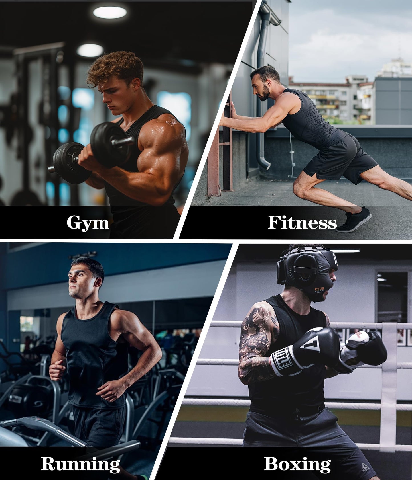 FUXERT Sauna Vest for Men Waist Trainer Sauna Shirt for Men Zipper Sweat Belt Tank Top for Belly Fat(BK L/XL)