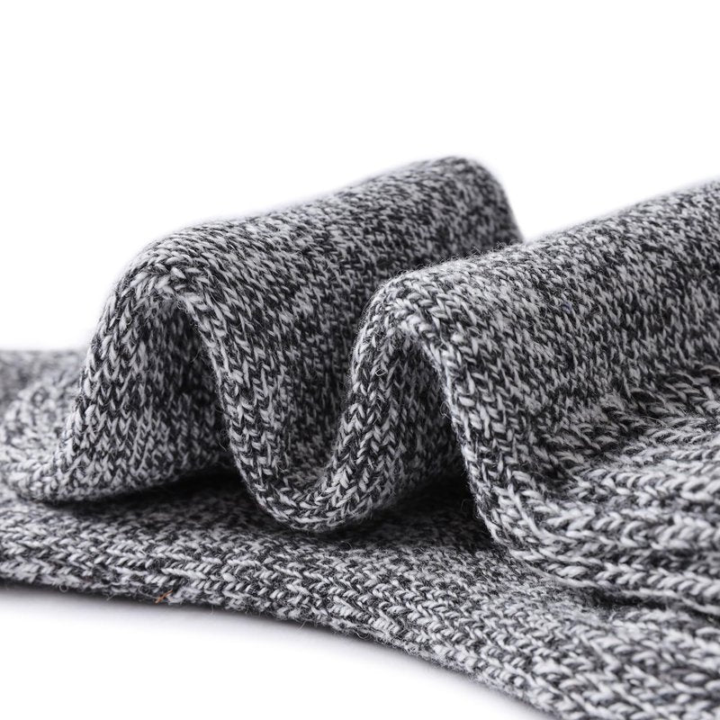 Tough Land Merino Wool Socks for Women 3 Pairs - Thick Cozy Crew Thermal Boot Socks for Hiking,Cabin Work,Gift,Winter