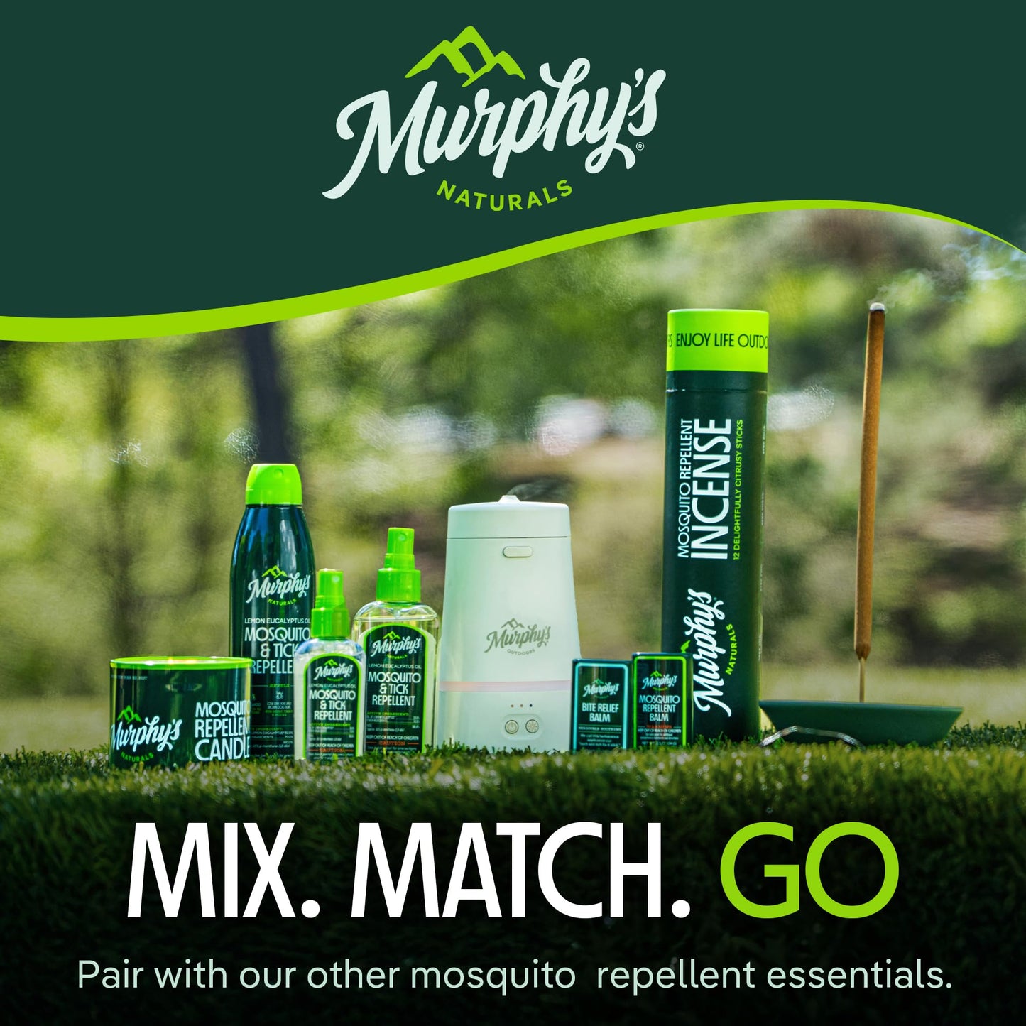 Murphy's Naturals Mosquito Repellent Wipes, Plant-Based, 10 Count Pack of 3