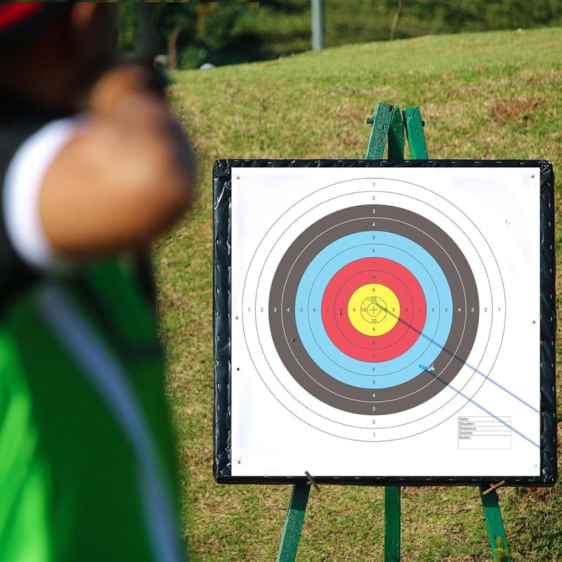 Morrell ASA Round Paper Shooting Targets - 17x17 Inch, Wood-Free Paper, 100 Count for Indoor Archery