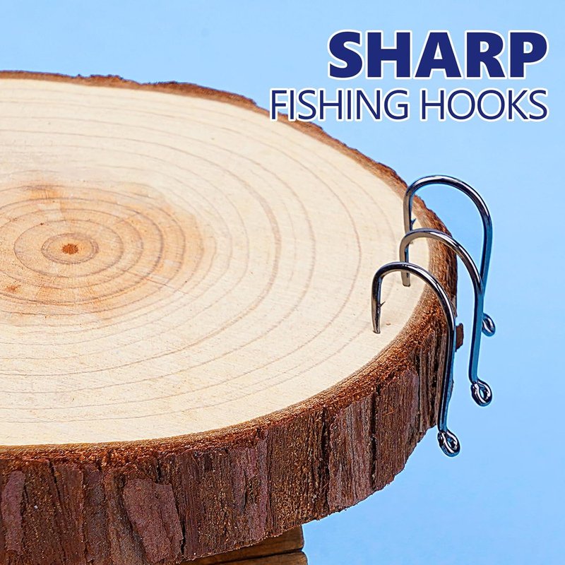 Octopus Fishing Hooks - Barbed Circle Hooks for Saltwater & Freshwater | 1000 PCS Sizes 1/0 to 12