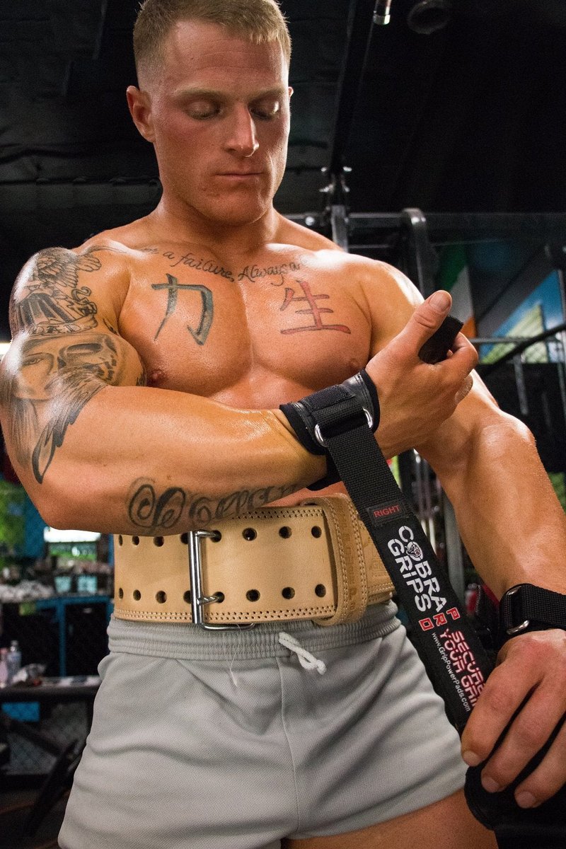 Cobra Grips PRO Best Weight Lifting Gloves, Heavy Duty Straps, Alternative to Power Lifting Hooks, Power Lifting, For Deadlifts With Built in Adjustable Neoprene Padded Wrist Wrap Support.