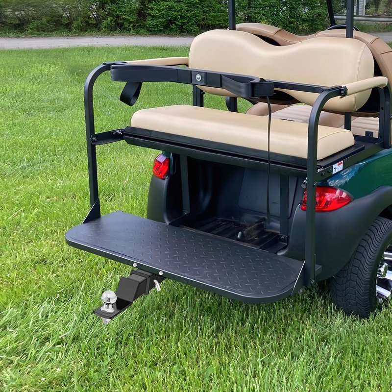 Nilight Universal Golf Cart Trailer Hitch w/2" Receiver Rear Seat Rear Hitch Kit Compatible for Footrest Club Car EZGO Yamaha Use on Step on Back