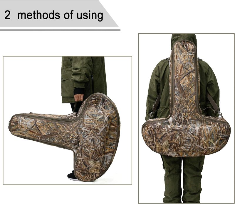 Soft Crossbow Case - Camo Padded Archery Bow Carrier Bag with Backpack Straps for Outdoor Use