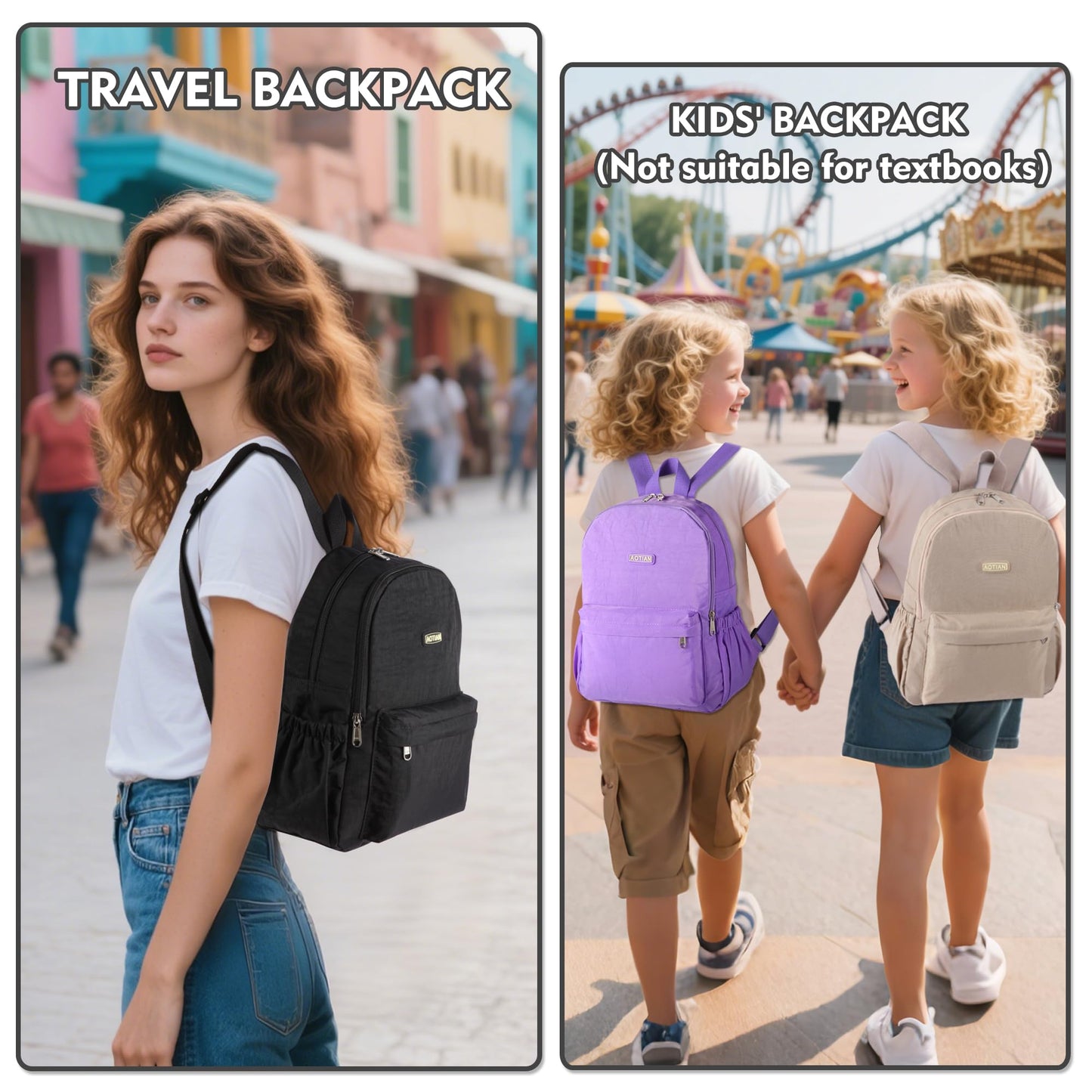 AOTIAN Lightweight Small Hiking Backpack for Women & Girls - Durable Water-Resistant Daypack for Travel, Camping & Outdoor Adventures