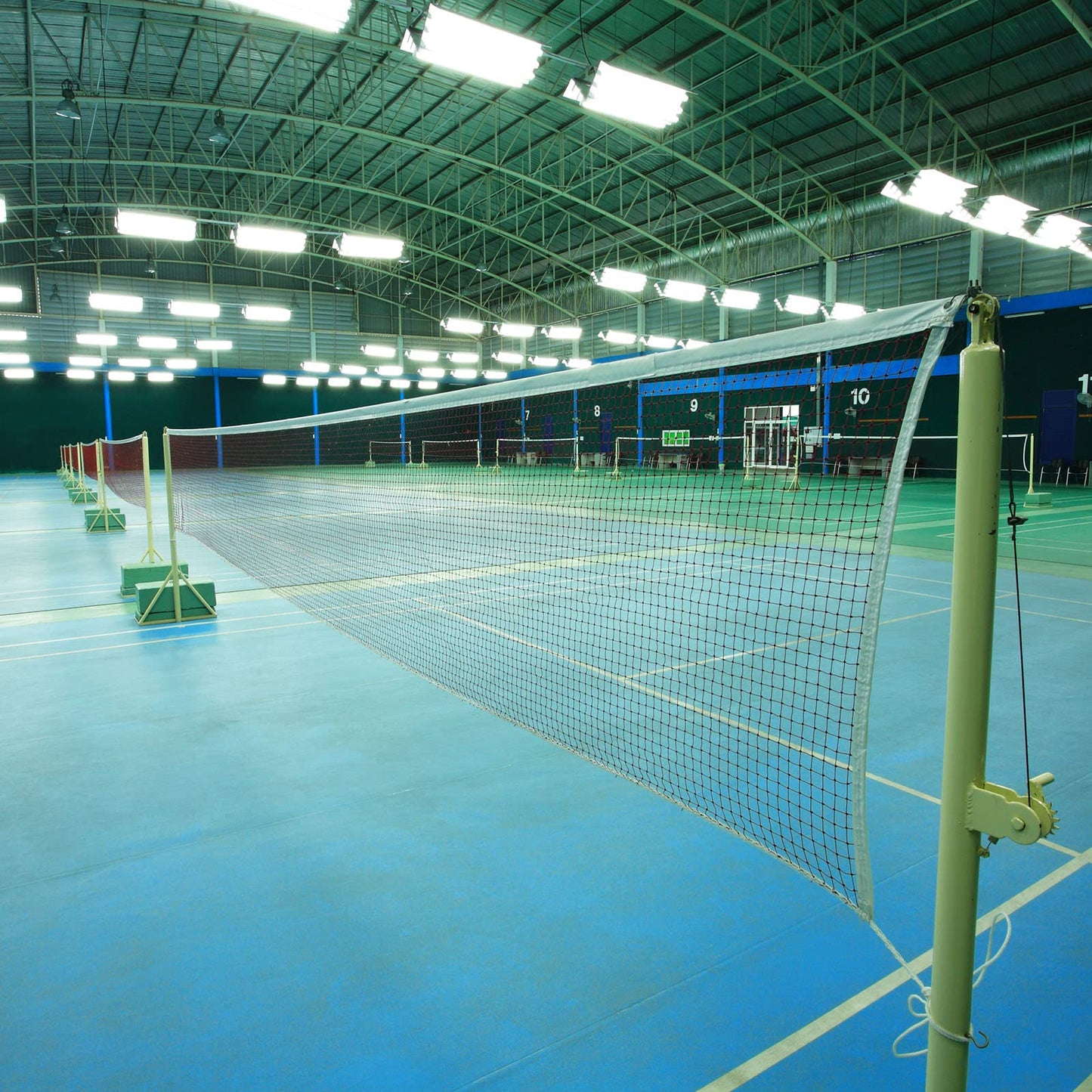 PATIKIL 20x2.5ft Badminton Net, Badminton Court Netting Replacement 0.98x0.98 Mesh with Box for Outdoor Indoor Beach Backyard, Red