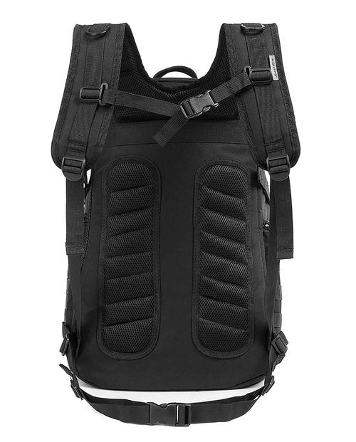 Tactical Hiking Backpack Quality Travel Rucksack Heavy Duty Laptop Bookbag Military Molle Army Bag Lockable 3 Day Assault Pack Outdoor Traveling Daypack Black