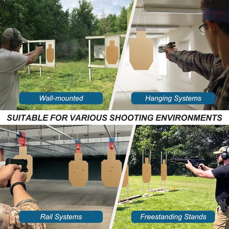 LXVOOEE 44 Pack Cardboard Targets for Shooting, 30 x 18 Inch Cardboard Silhouette Targets for Tactical Practice Self-Defense Training with Pasters