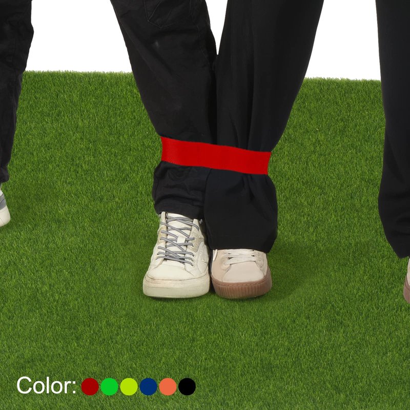 PATIKIL 3 Legged Race Bands, 3 Pack Nylon Elastic Tie for Outdoor Birthday Party Field Day Carnival Relay Game (Blue, Green, Red)