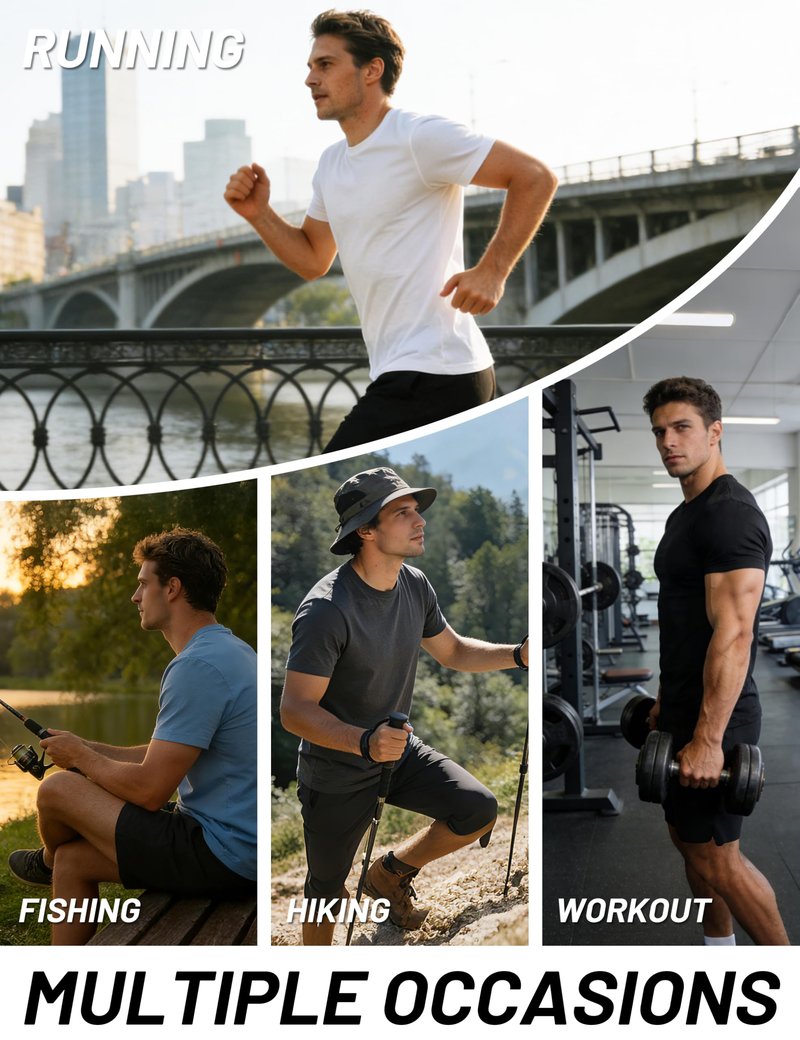 MAGCOMSEN Mens Workout Shirts Dry Fit Short Sleeve Shirt Athletic Running Gym Tshirt Cooling Performance Crew Neck T-Shirt Black XL