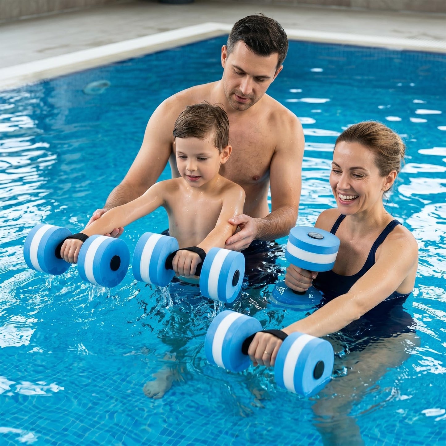 Water Weights, 2Pcs Aquatic Dumbbell for Exercise, Water Aerobics Equipment