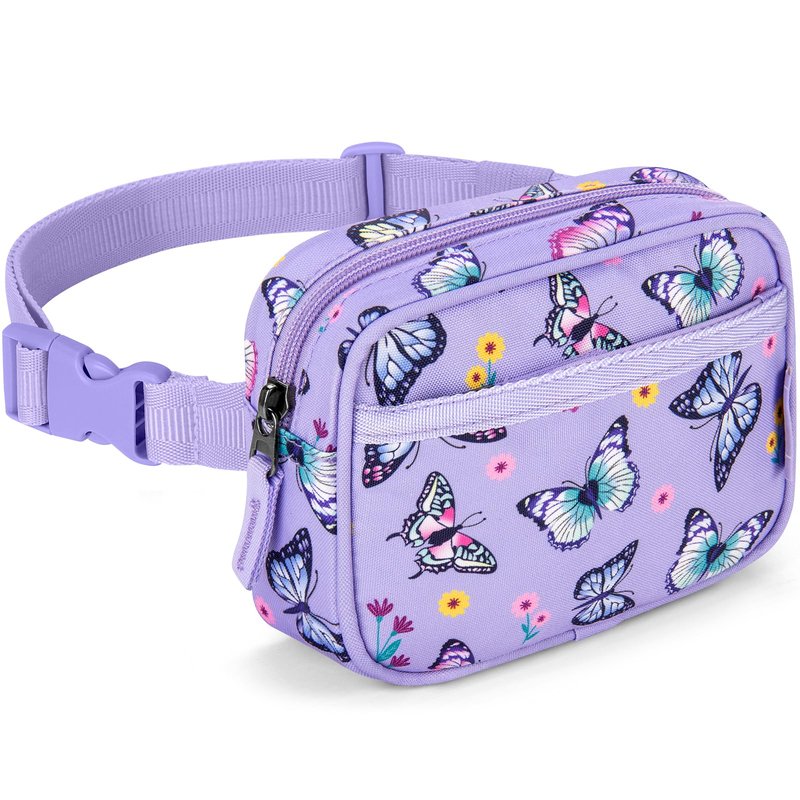 Choco Mocha Toddler Fanny Pack 2-4 Years Old Kids Fanny Pack Little Boys Fannys Packs Boys Belt Bag for Gift, Vehicles Gray