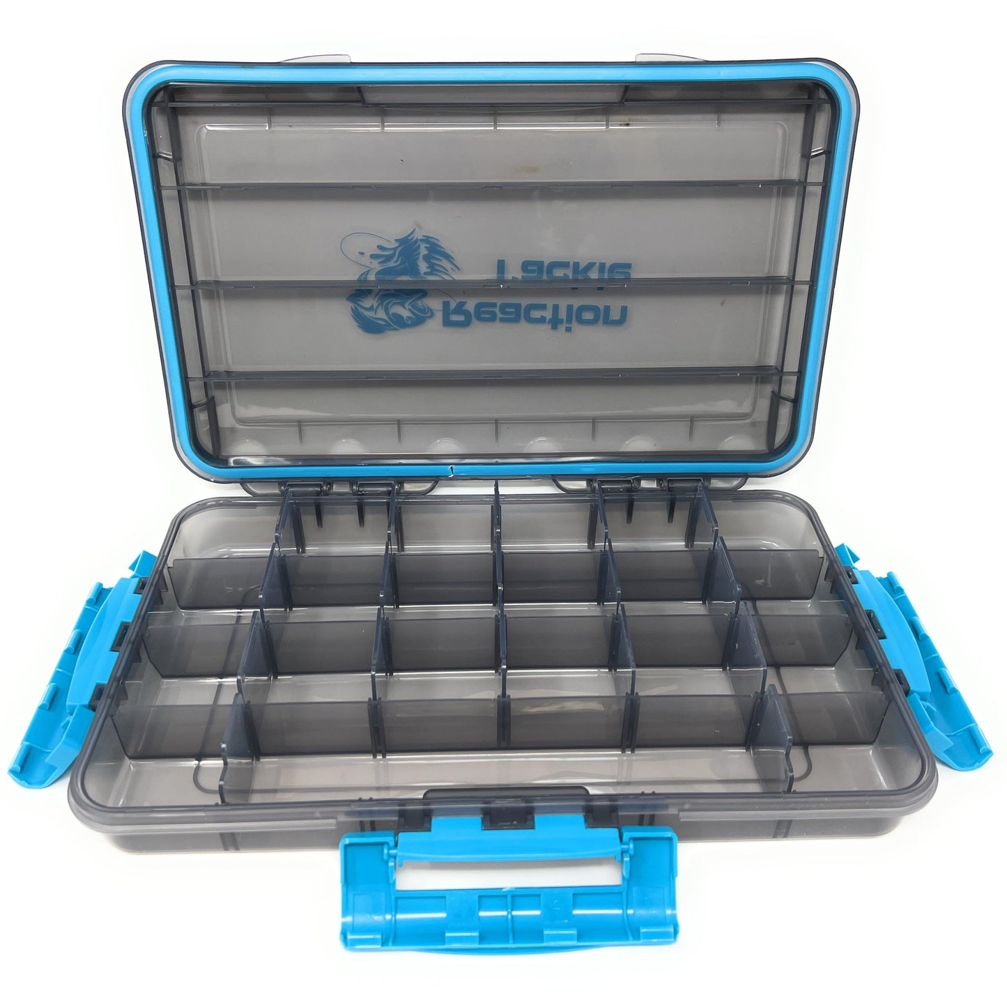 Reaction Tackle Ultimate Water-Resistant Tackle Box Trays with Removable Dividers - Organization and Storage Solution- 3-Pack Kit of 3-Clip Trays - 3700 3-pack